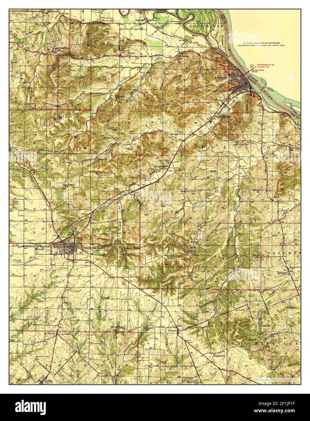 Map of bowling green missouri Cut Out Stock Images & Pictures Alamy