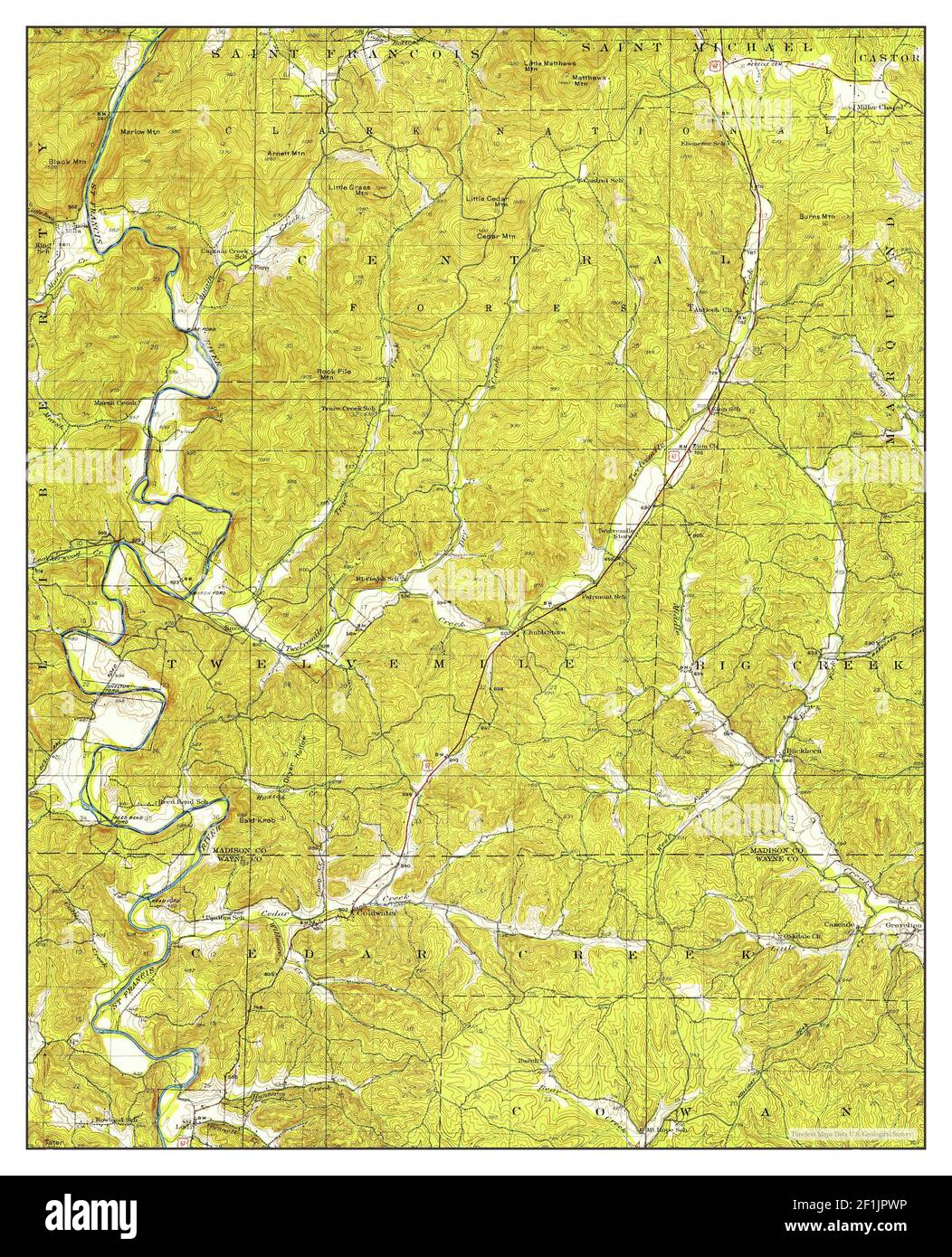 Coldwater, Missouri, map 1949, 1:62500, United States of America by Timeless Maps, data U.S. Geological Survey Stock Photo