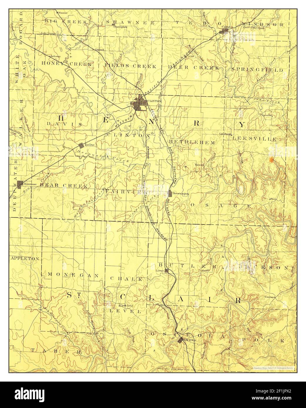 Map of clinton missouri hires stock photography and images Alamy