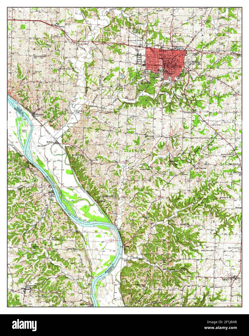 Columbia Missouri Map 1948 1 62500 United States Of America By Columbia missouri map 1948 1 62500 united states of america by