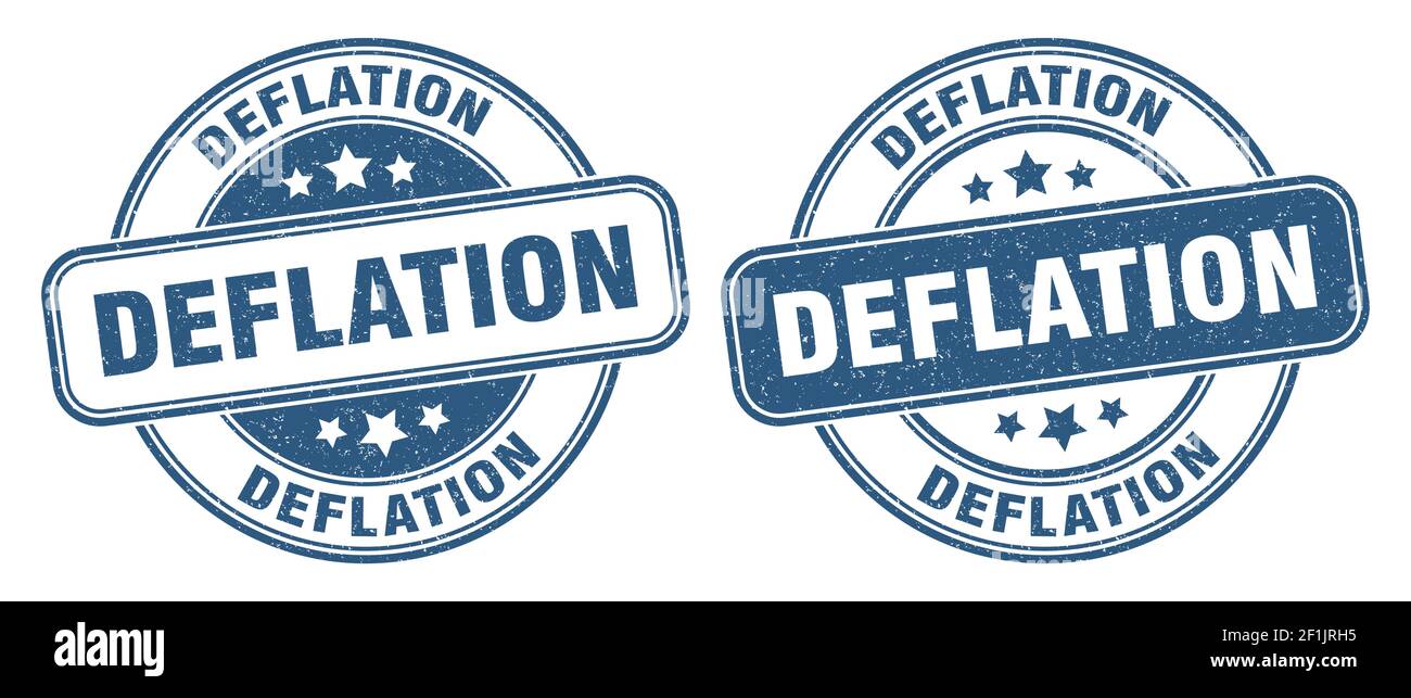 deflation stamp. deflation sign. round grunge label Stock Vector Image ...