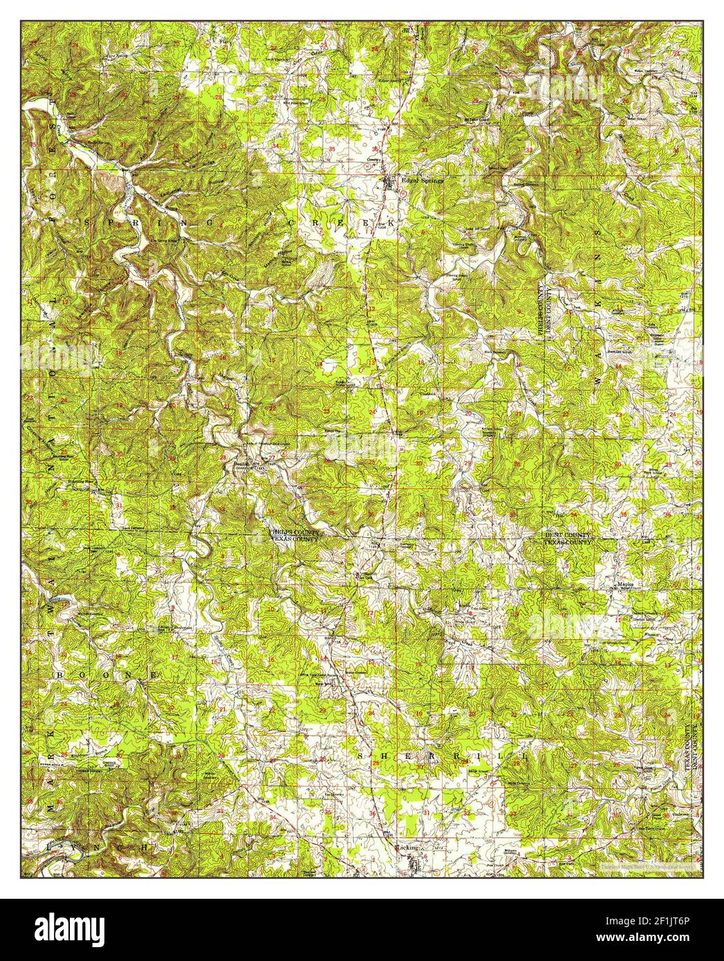 Map of edgar springs Cut Out Stock Images & Pictures Alamy