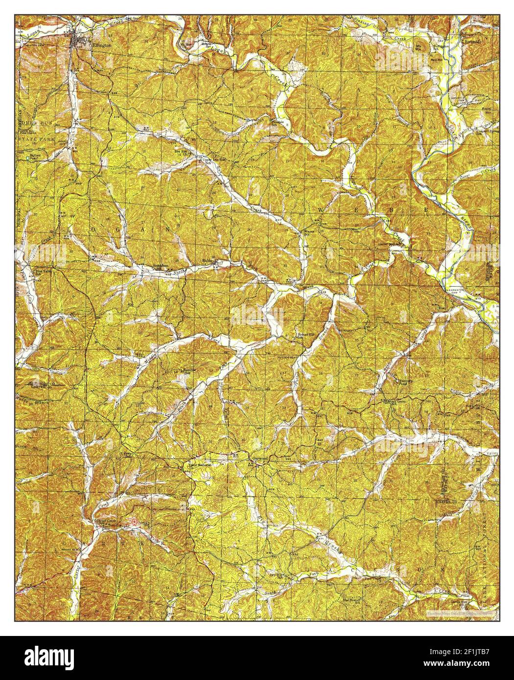 Map of ellington Cut Out Stock Images & Pictures Alamy