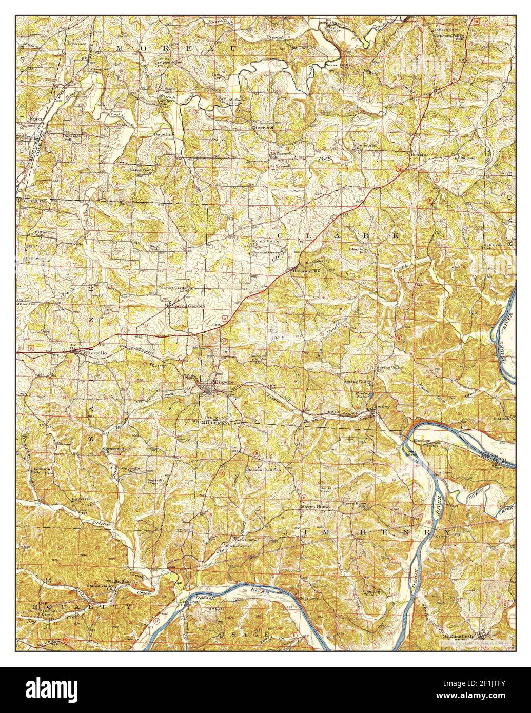 Eugene map Cut Out Stock Images & Pictures Alamy