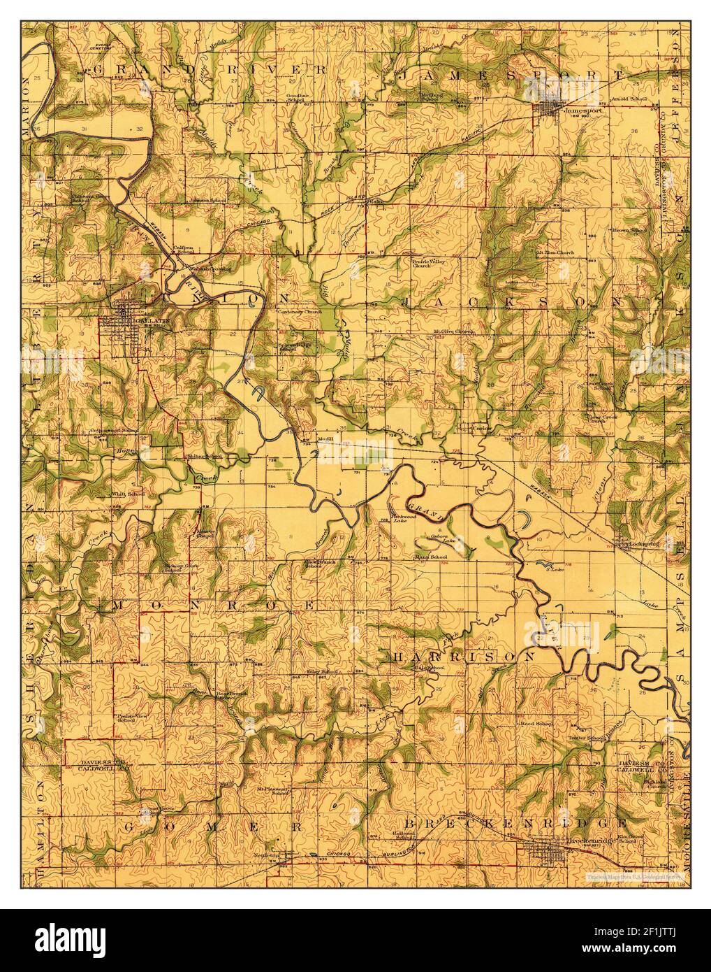 Gallatin, Missouri, map 1922, 162500, United States of America by