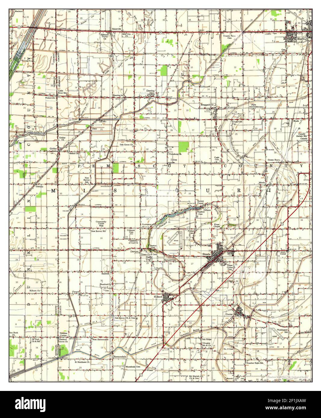 Hayti missouri map Cut Out Stock Images & Pictures Alamy