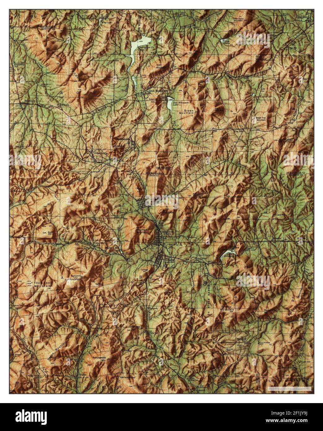 Ironton, Missouri, map 1953, 162500, United States of America by