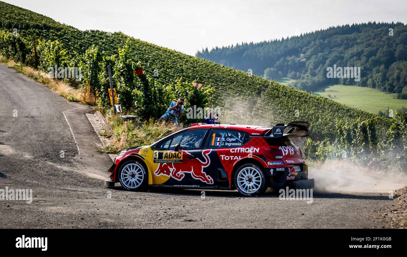 01 OGIER sebastien (FRA), INGRASSIA julien (FRA), CITROEN C3, WRC CITROEN  TOTAL WRT, action during the 2019 WRC World Rally Car Championship, Rally  of Germany from August 22 to 25th, at Bostalsee -
