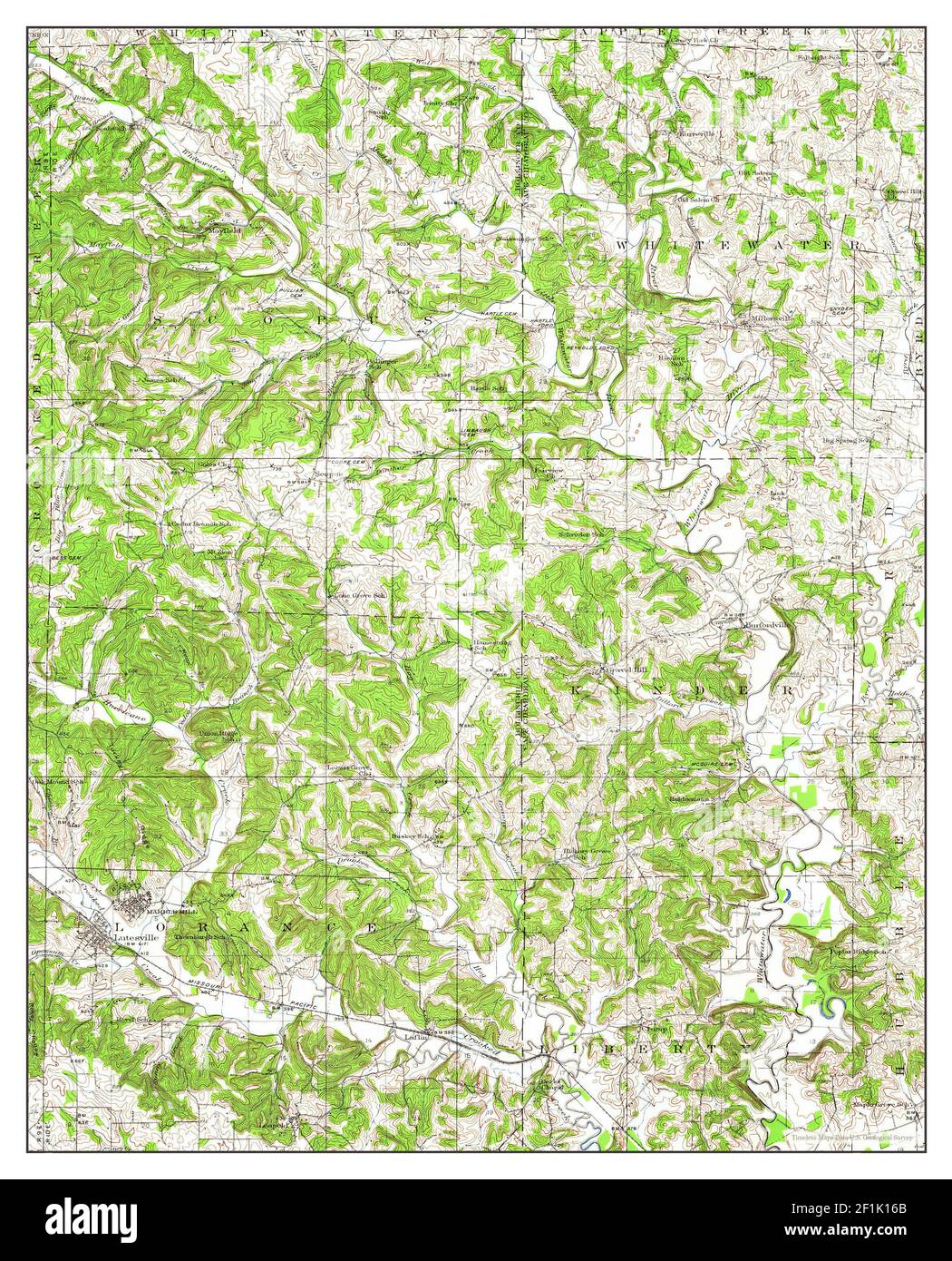 Marble Hill, Missouri, map 1933, 162500, United States of America by