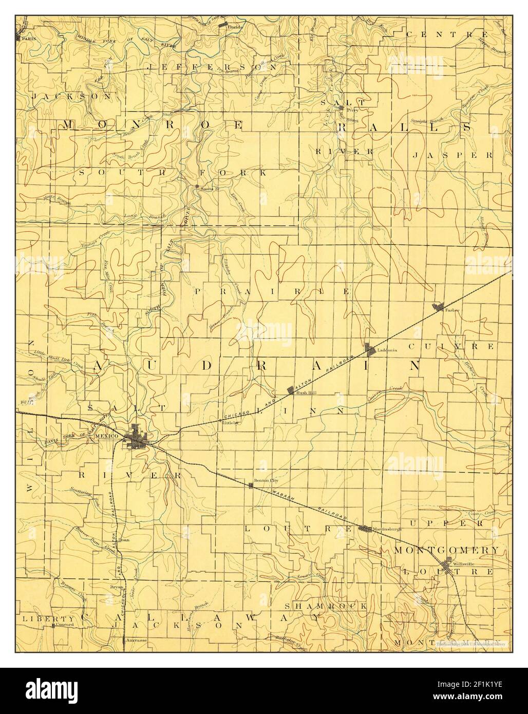 Mexico missouri map Cut Out Stock Images &amp; Pictures - Alamy