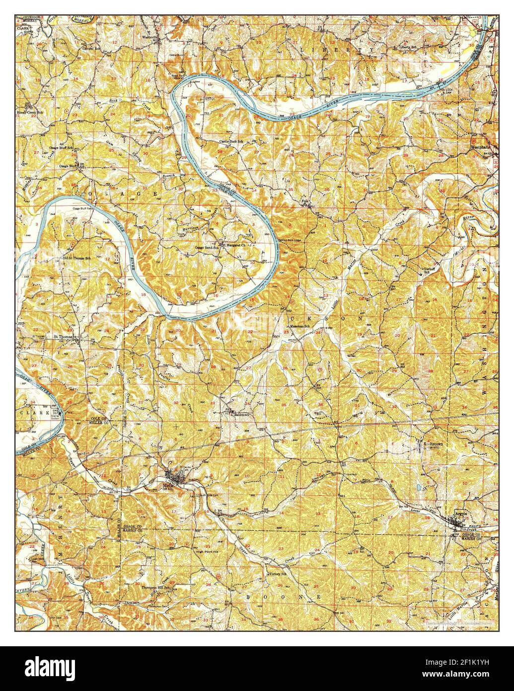 1950 missouri road map hires stock photography and images Alamy