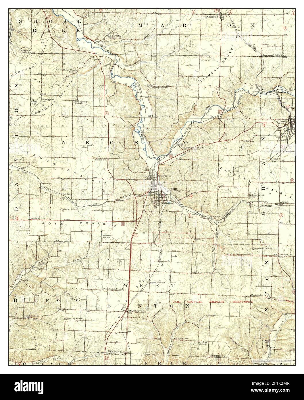 Map of neosho hires stock photography and images Alamy