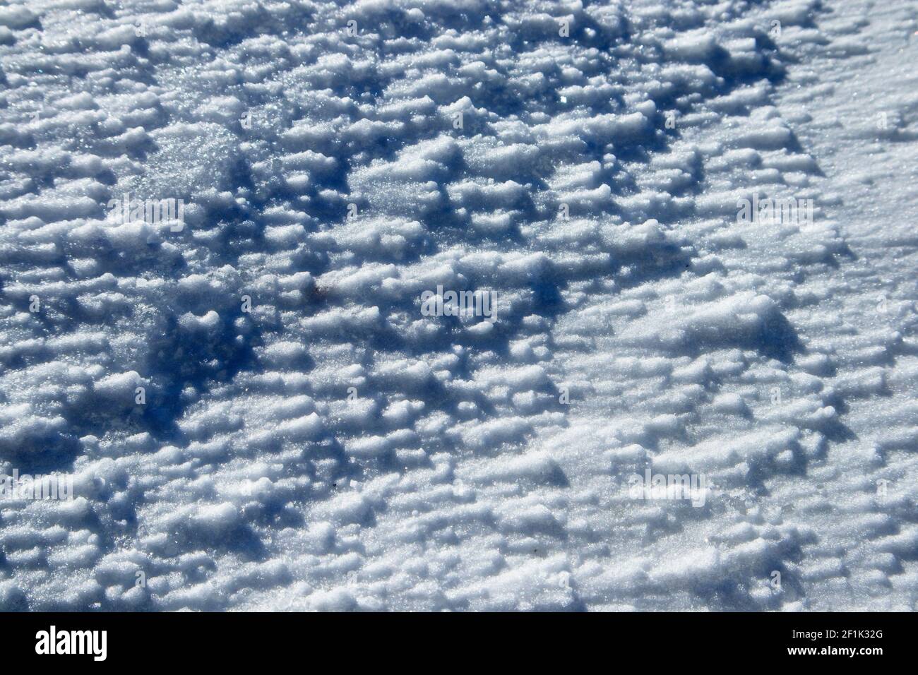 natural white snow surface texture pattern Stock Photo