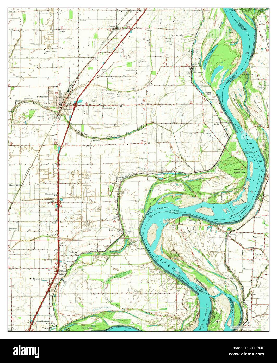 Portageville missouri map Cut Out Stock Images & Pictures Alamy