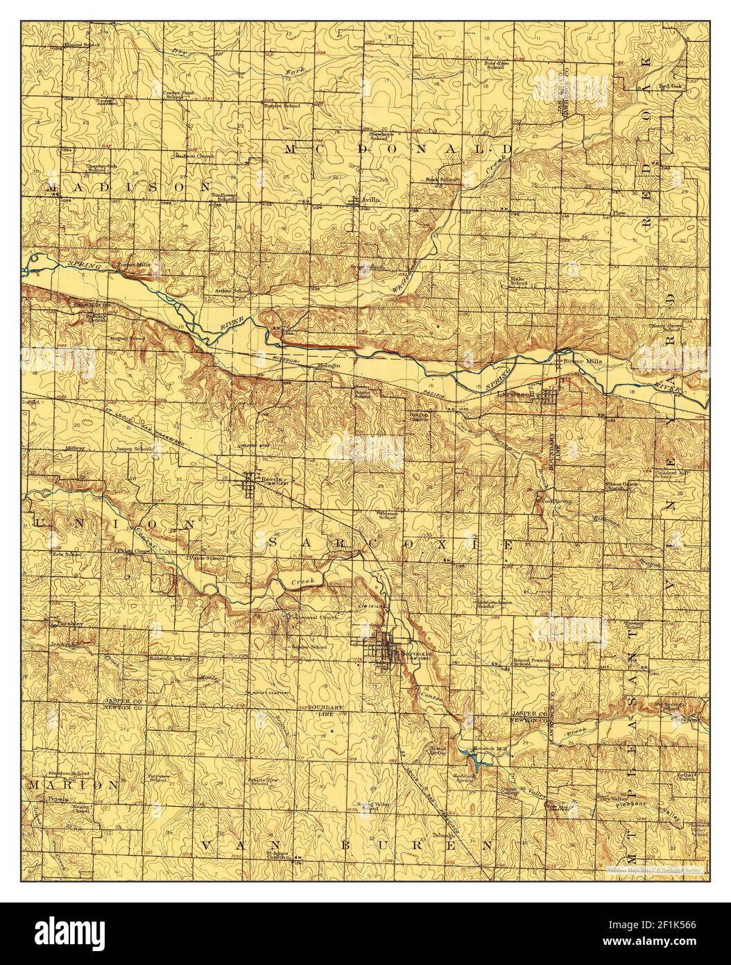 Sarcoxie missouri map Cut Out Stock Images & Pictures Alamy