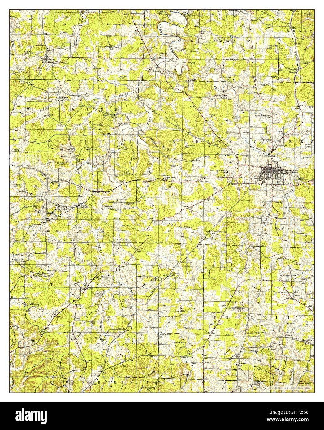 Salem, Missouri, map 1941, 162500, United States of America by