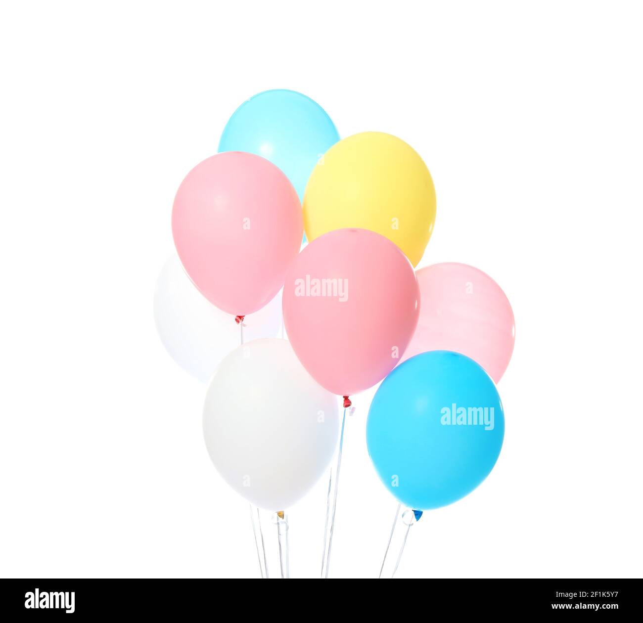 Air balloons on white background Stock Photo - Alamy