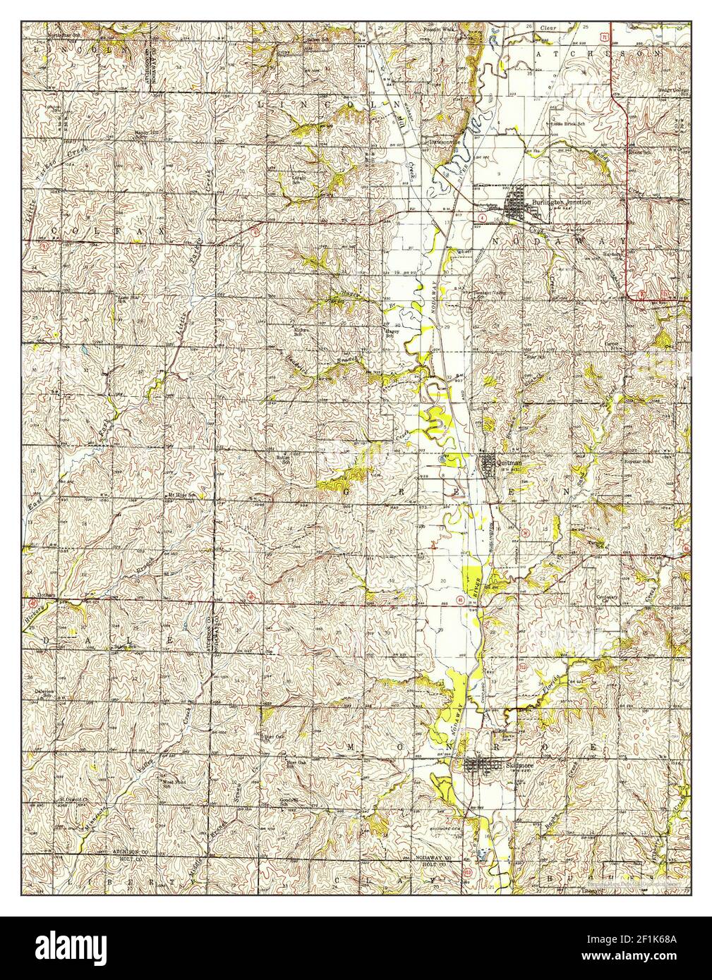 Skidmore, Missouri, map 1939, 162500, United States of America by