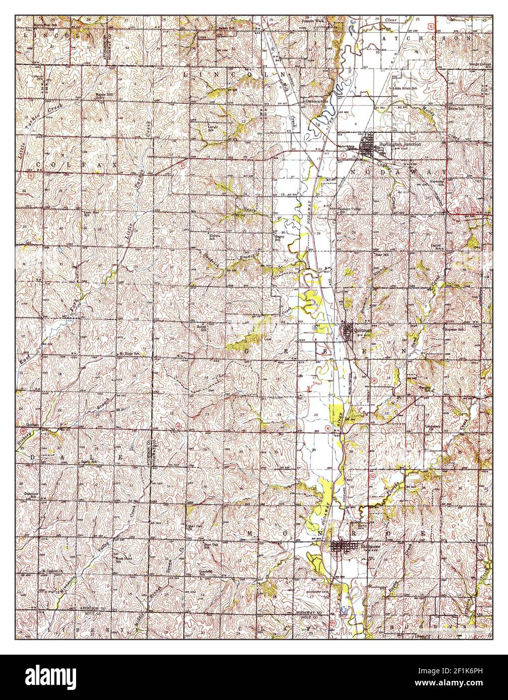 Skidmore, Missouri, map 1939, 162500, United States of America by