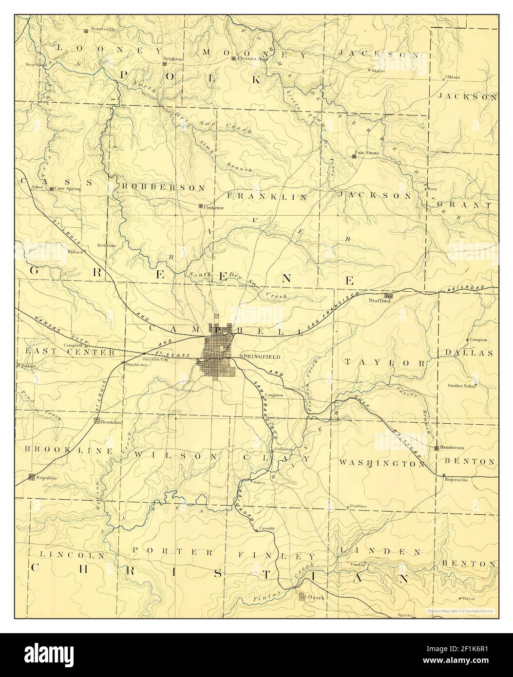 Springfield missouri map Cut Out Stock Images & Pictures - Alamy