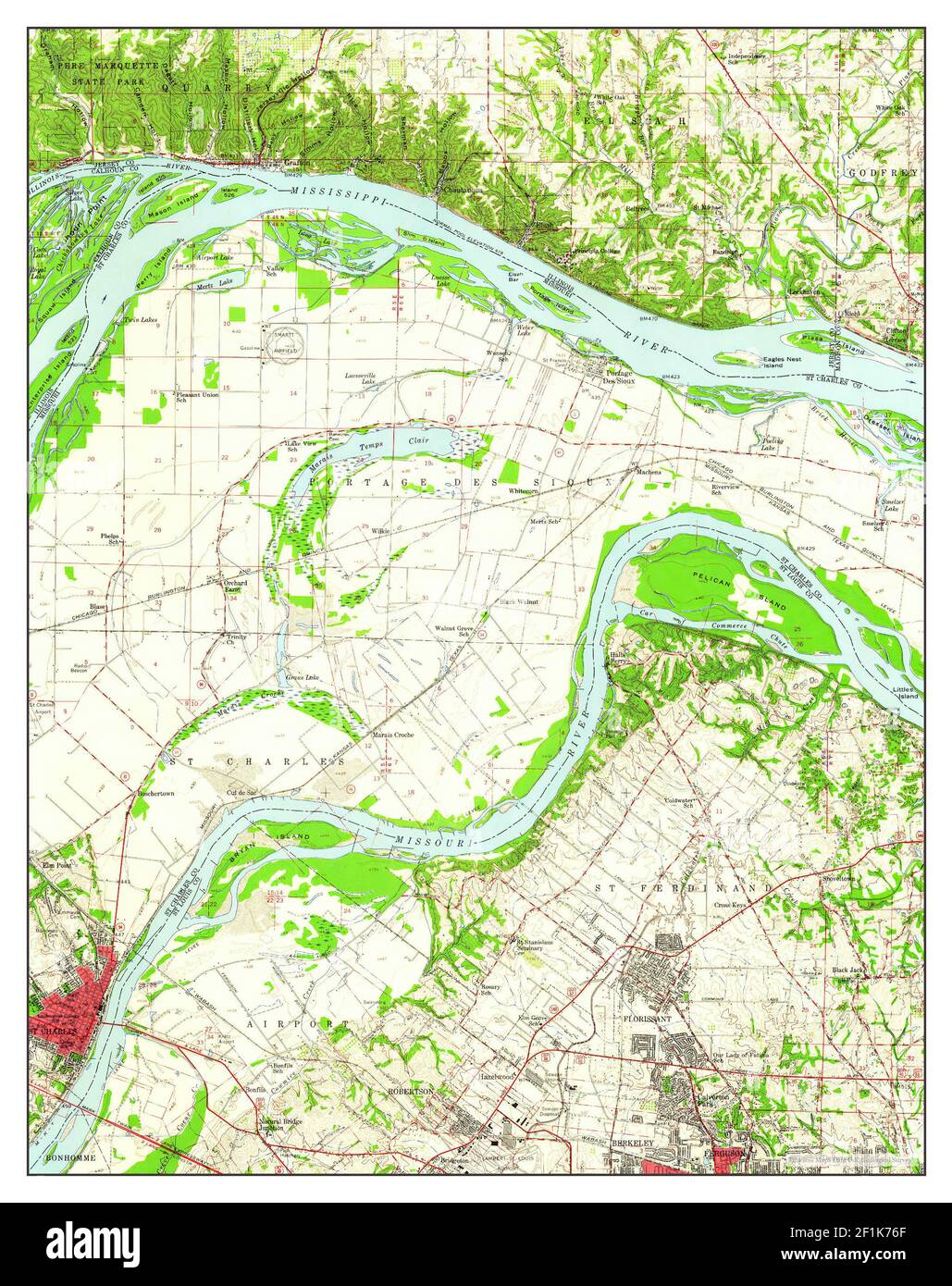 Map of st charles missouri hi-res stock photography and images - Alamy