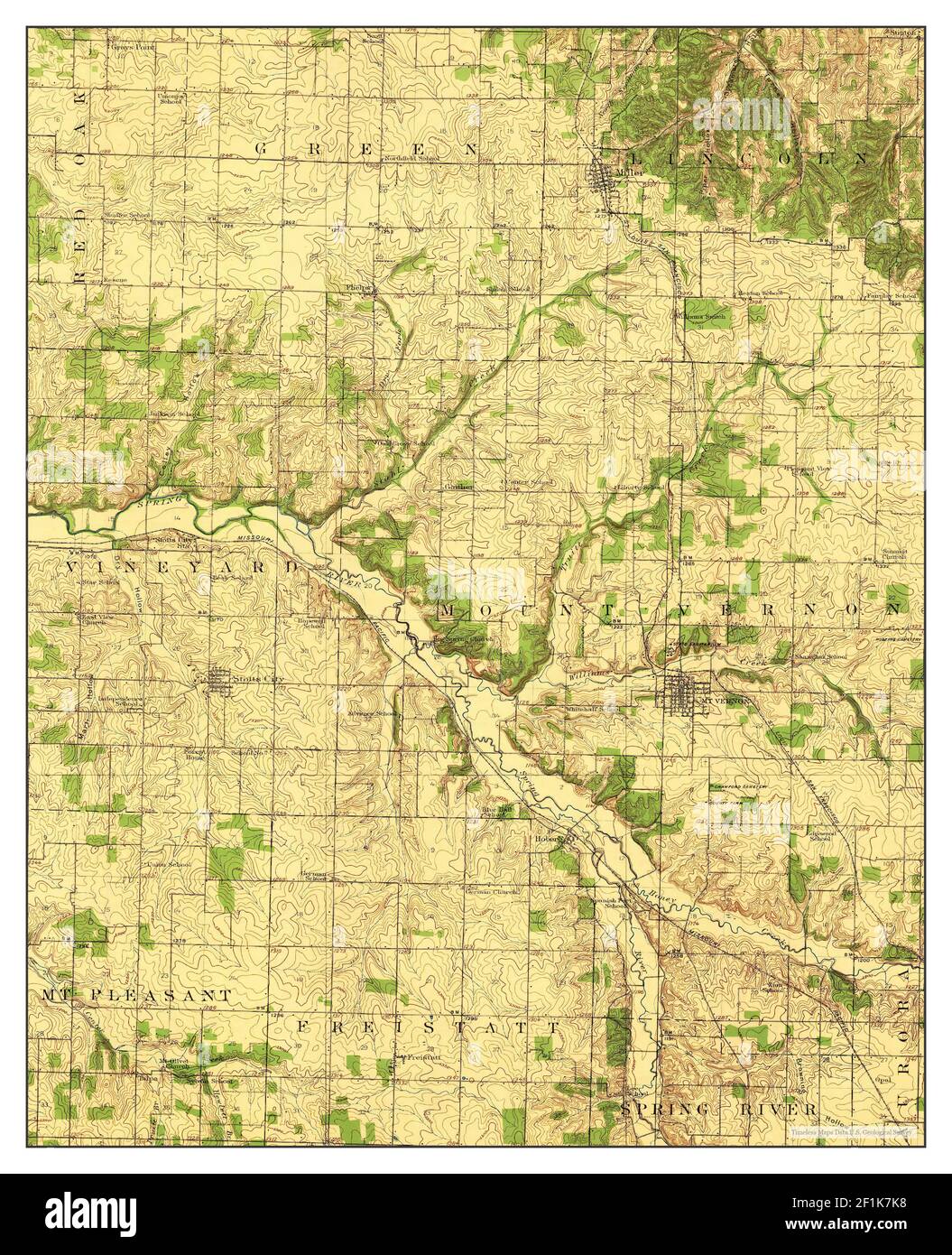 Stotts City, Missouri, map 1921, 162500, United States of America by