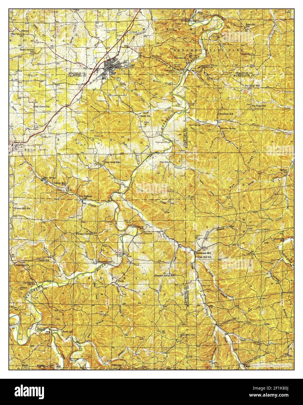 Sullivan, Missouri, map 1947, 1:62500, United States of America by ...