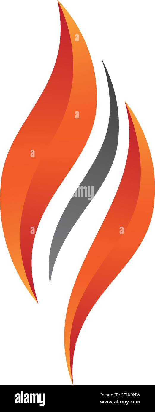 Fire flame Logo Template vector icon Oil, gas and energy logo concept ...