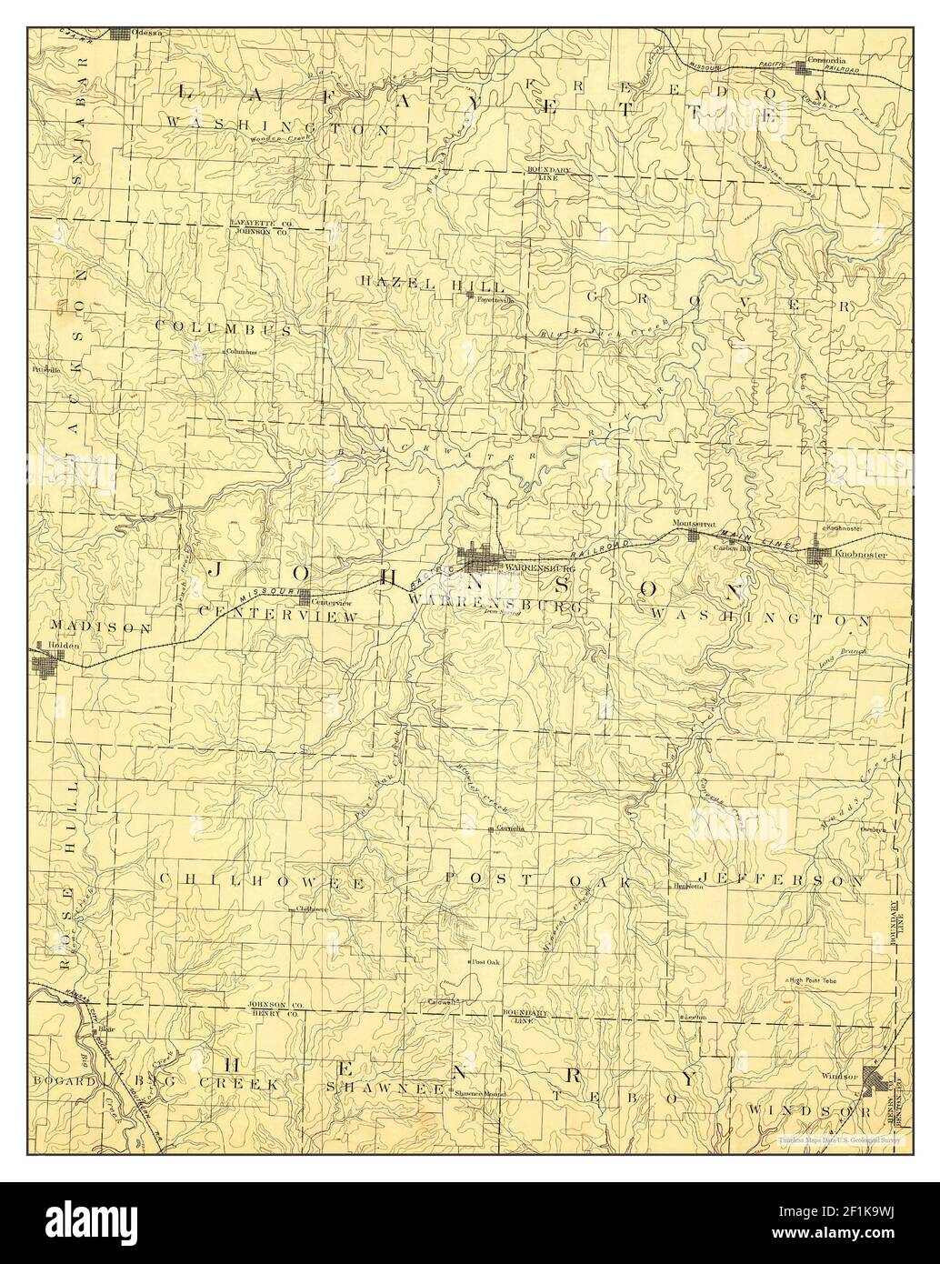 Warrensburg missouri map hires stock photography and images Alamy