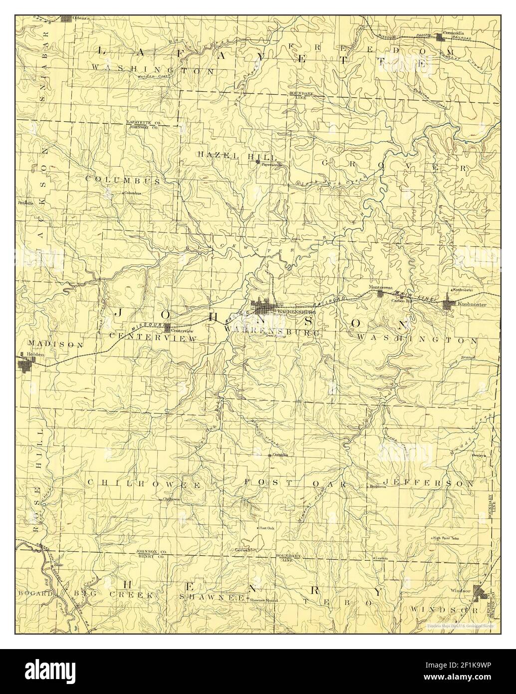 Map of warrensburg missouri hi-res stock photography and images - Alamy