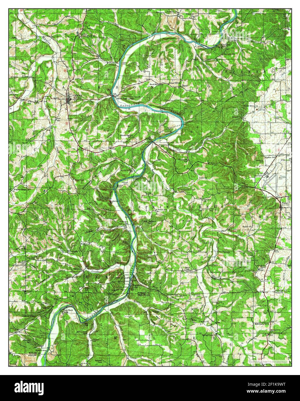 Vienna missouri map hires stock photography and images Alamy