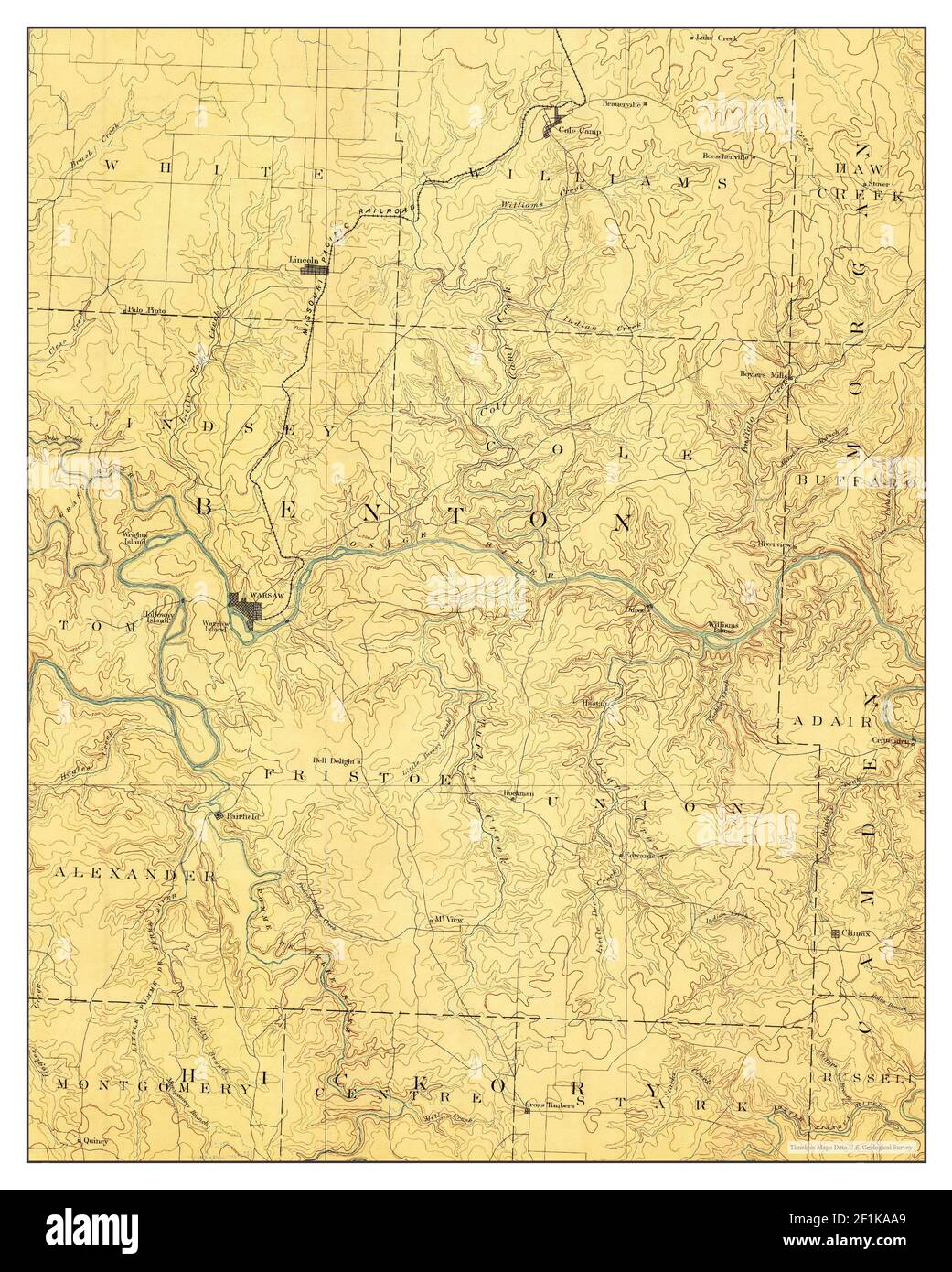 Map of warsaw missouri hires stock photography and images Alamy