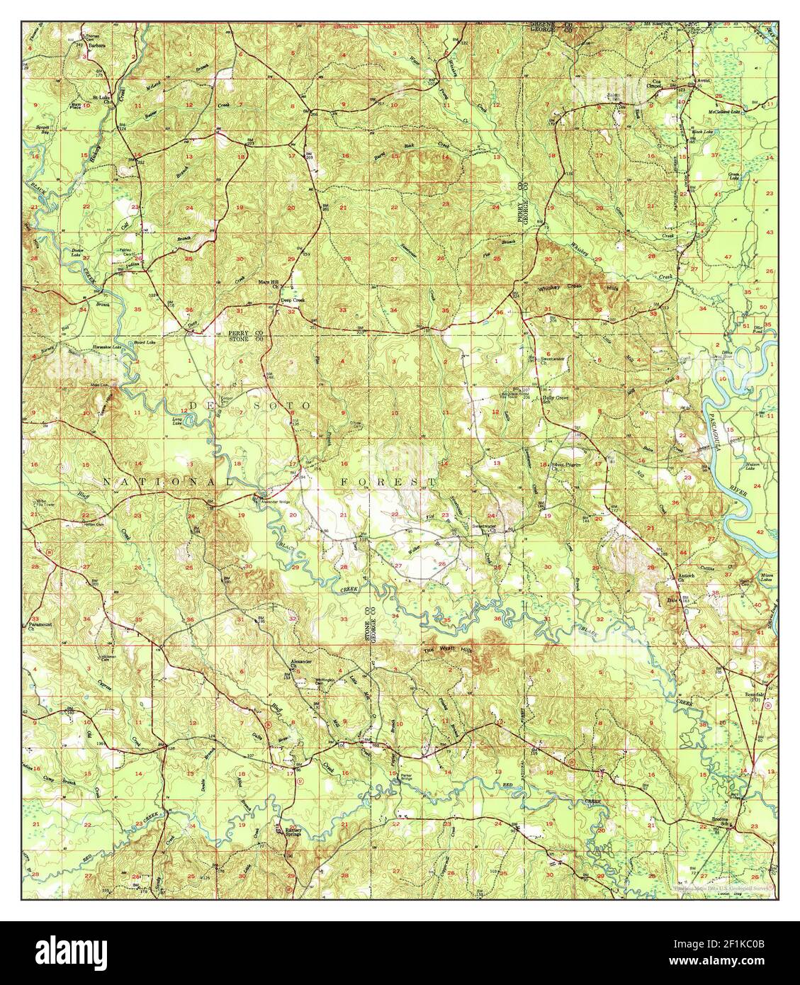 Benndale, Mississippi, map 1947, 162500, United States of America by