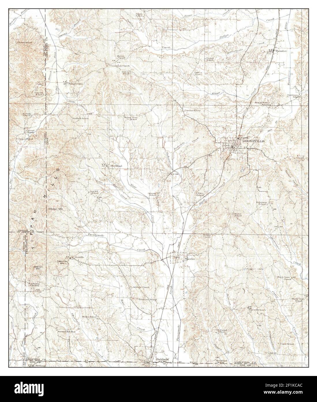 Map of booneville mississippi Cut Out Stock Images & Pictures Alamy