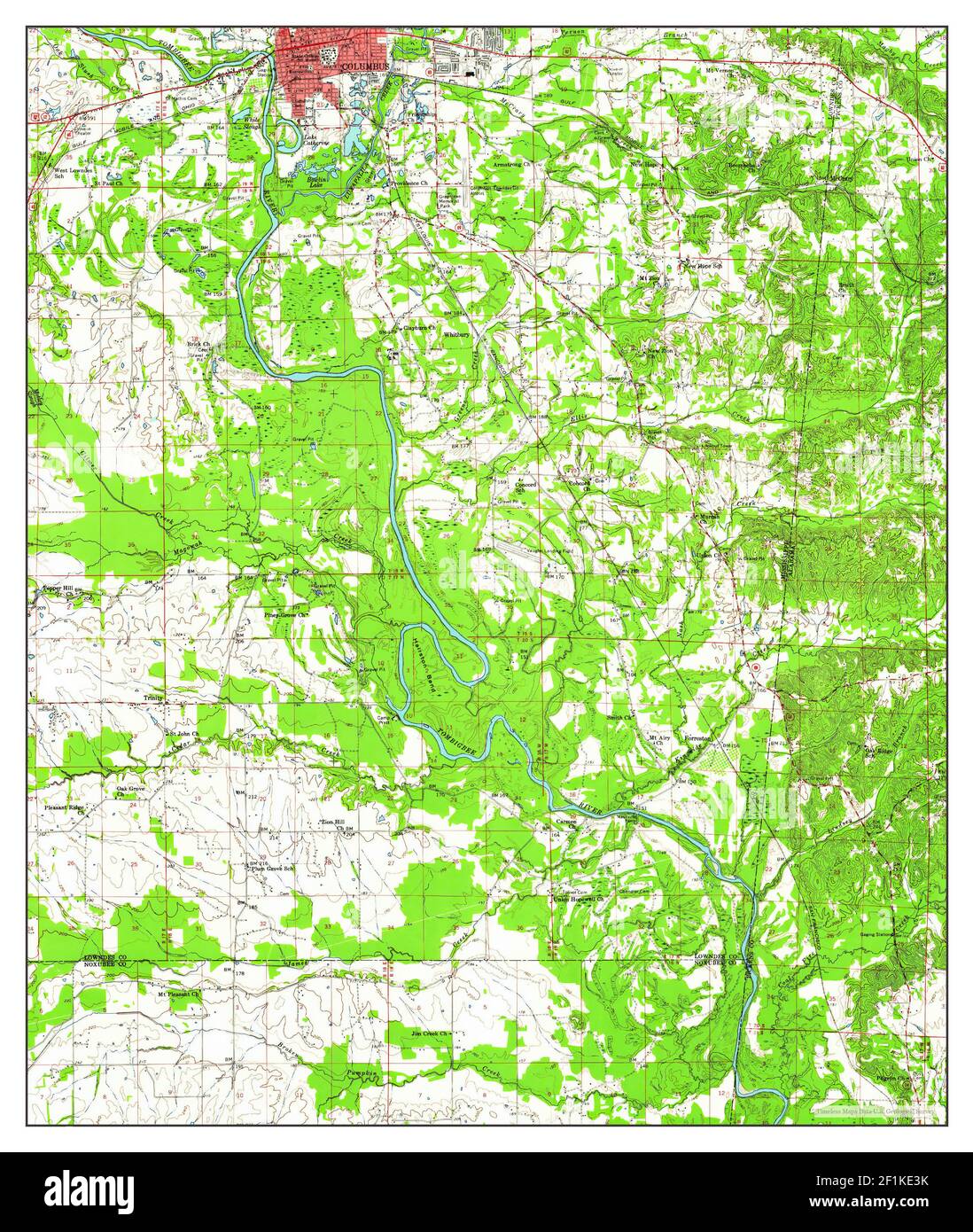 Columbus mississippi map Cut Out Stock Images & Pictures Alamy