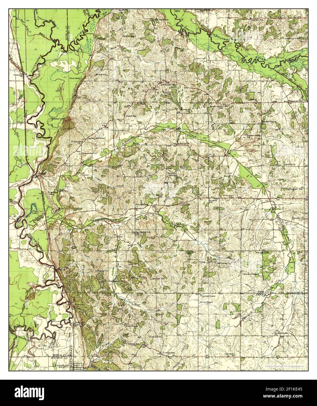 Map of crenshaw mississippi Cut Out Stock Images & Pictures Alamy