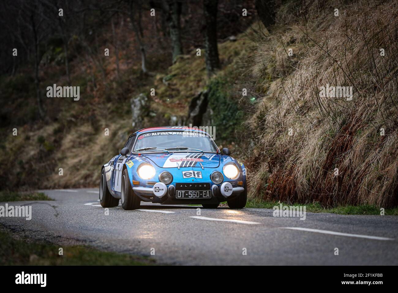 07 VIALAR Bernard (FRA), TAUS Quentin (FRA), ALPINE-RENAULT A110 1600 SC, 1973, ASSO JULES BIANCHI, Action during the 2020 Rallye Monte Carlo Historique from january 30 to february 4 1 at Monaco - Photo Alexandre Guillaumot / DPPI Stock Photo