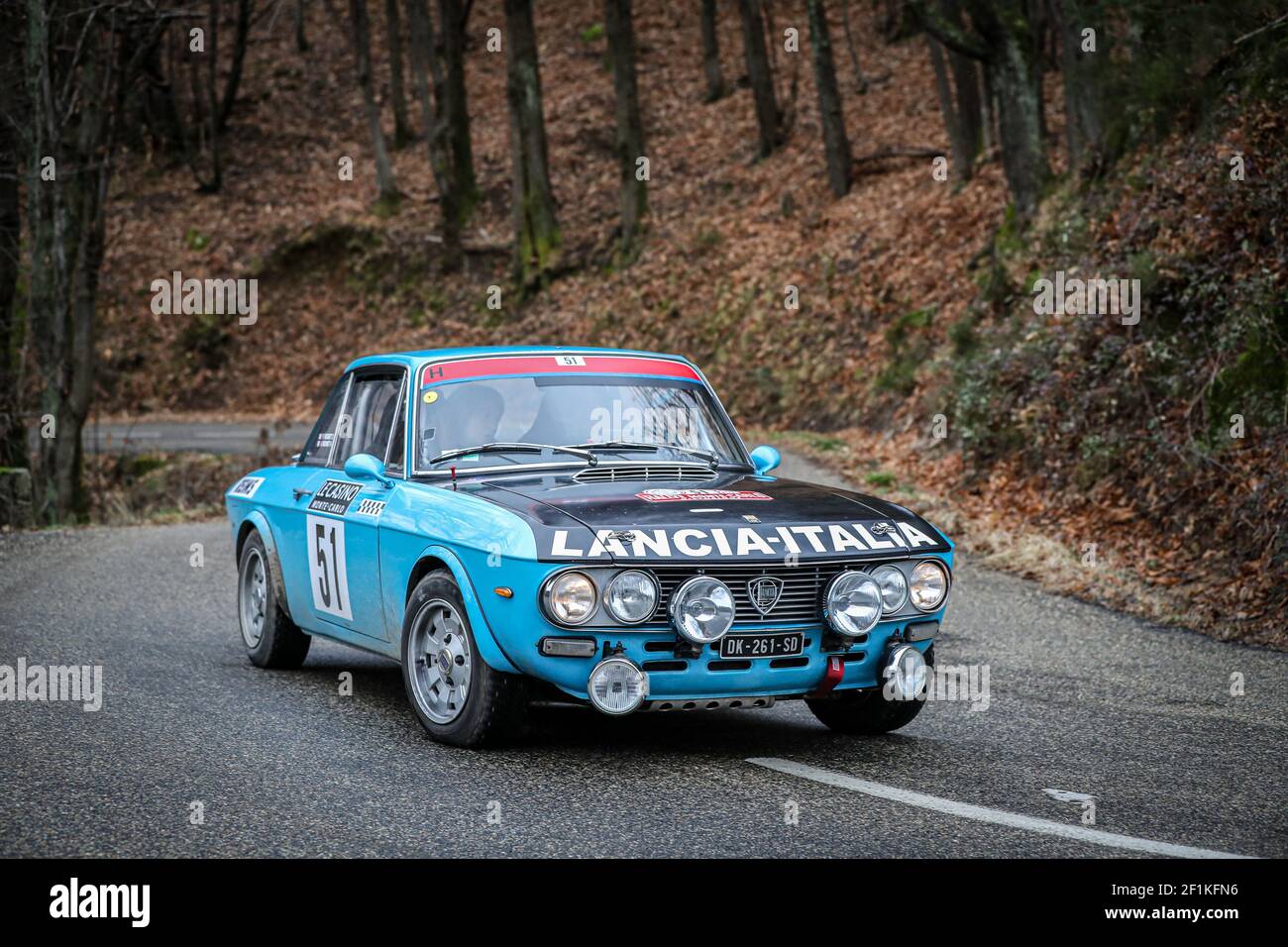 51 FICHET Philippe (FRA), FICHET Victoire (FRA), LANCIA FULVIA 1600 HF, 1971, TEAM AGEA, Action during the 2020 Rallye Monte Carlo Historique from january 30 to february 4 1 at Monaco - Photo Alexandre Guillaumot / DPPI Stock Photo