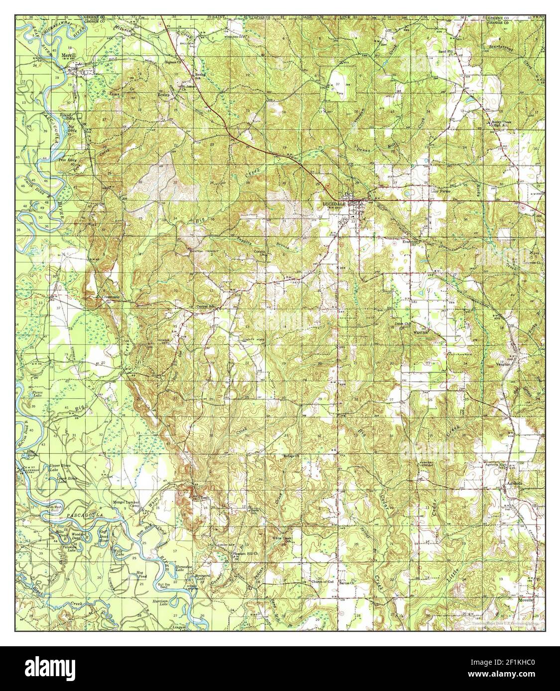 Lucedale, Mississippi, map 1941, 162500, United States of America by