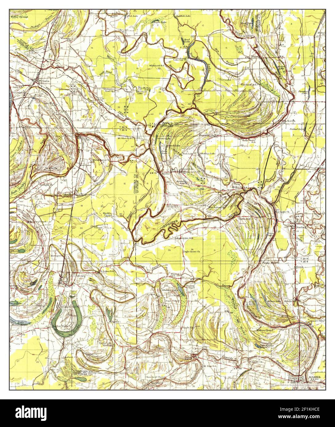 Map of marks mississippi hires stock photography and images Alamy