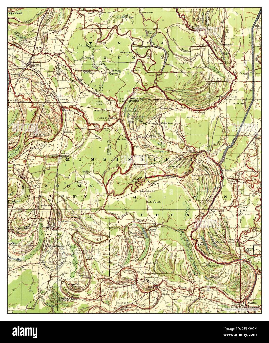 Map of marks mississippi hires stock photography and images Alamy