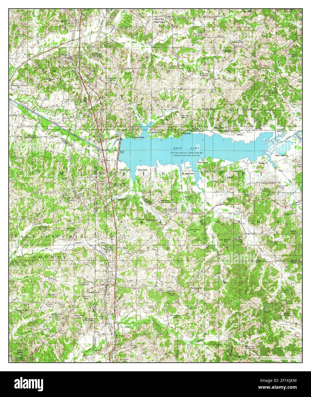 Map of oakland mississippi Cut Out Stock Images & Pictures Alamy