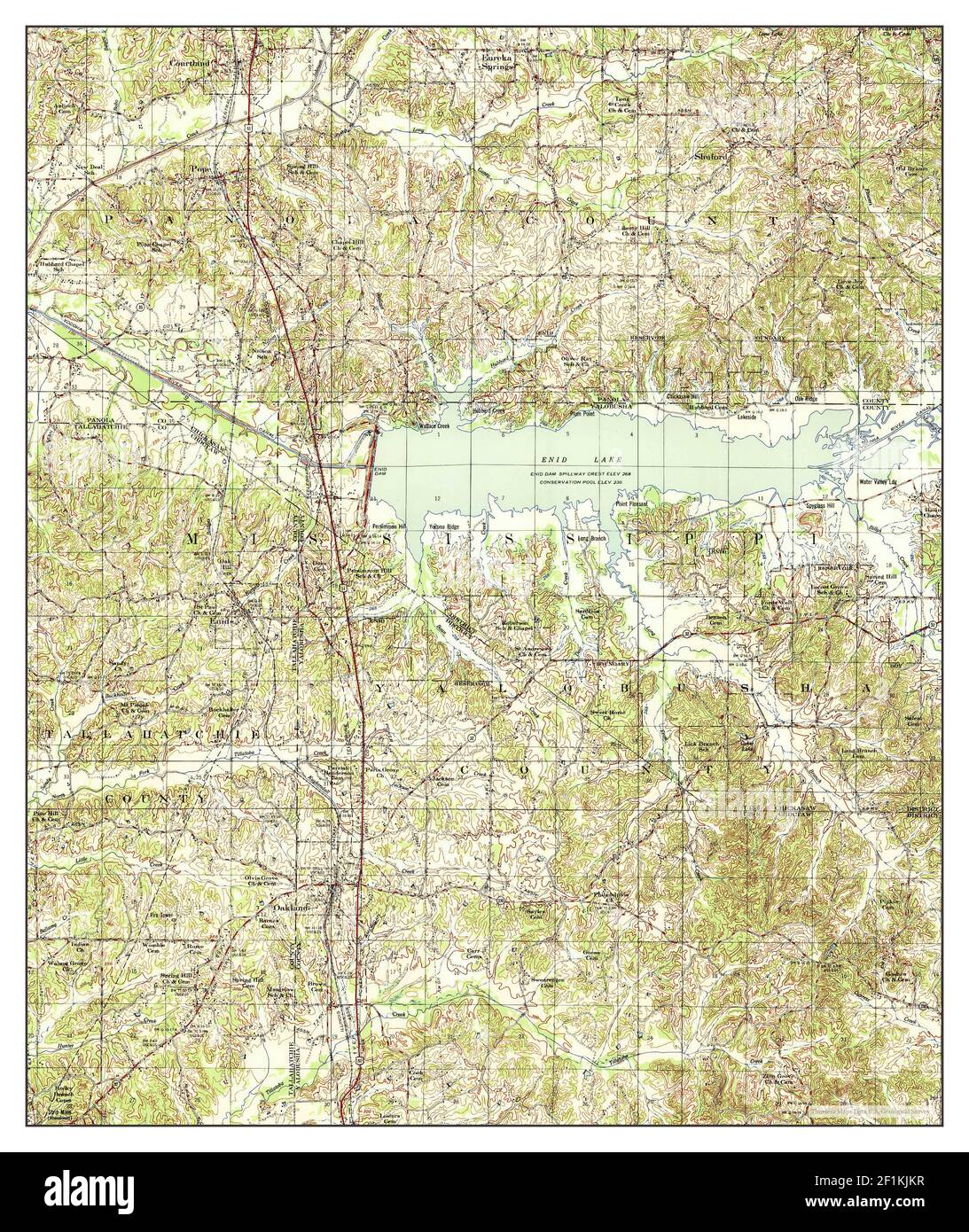 Map of oakland mississippi hires stock photography and images Alamy