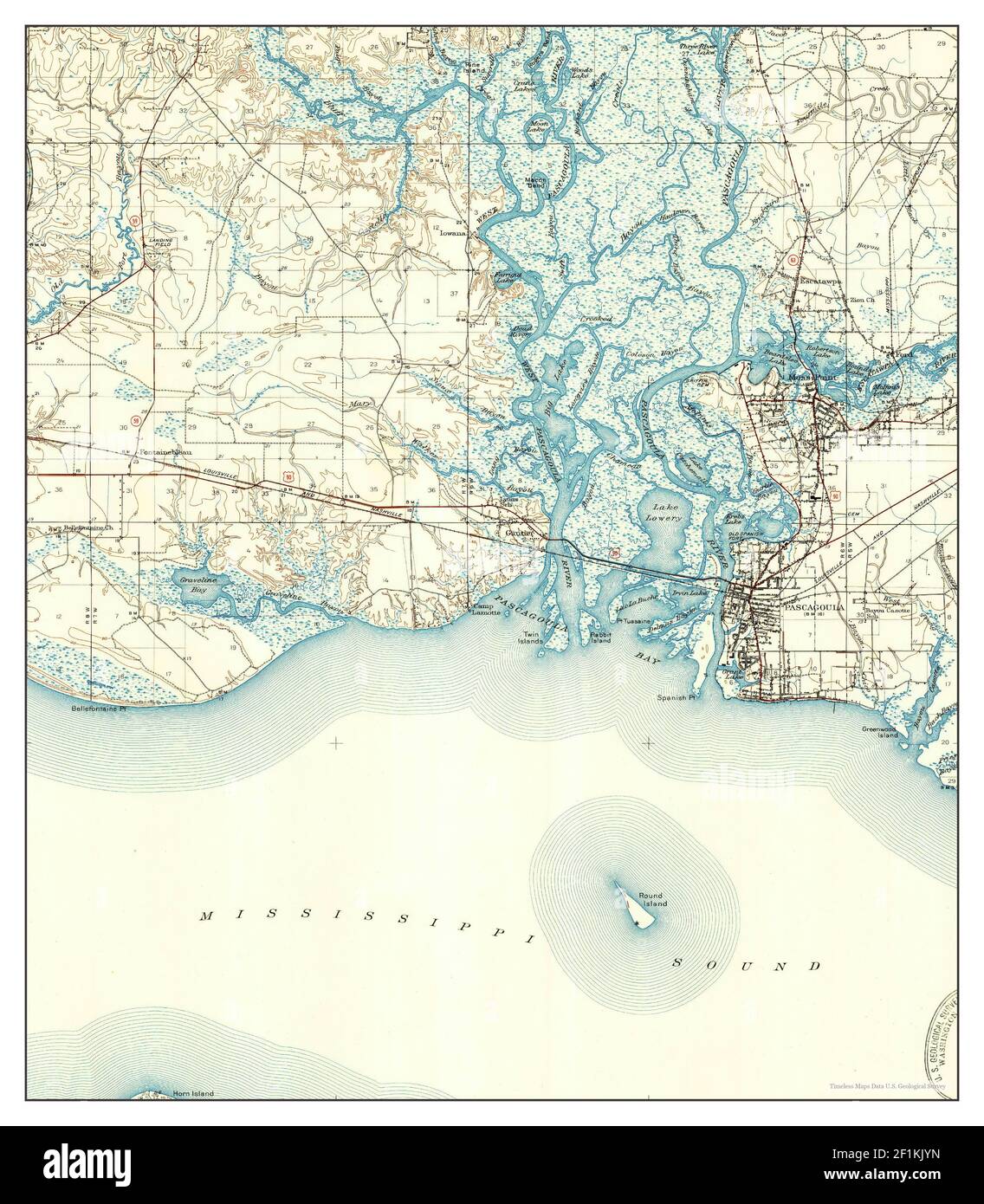 Map Of Pascagoula Mississippi Pascagoula Mississippi Cut Out Stock Images & Pictures - Alamy