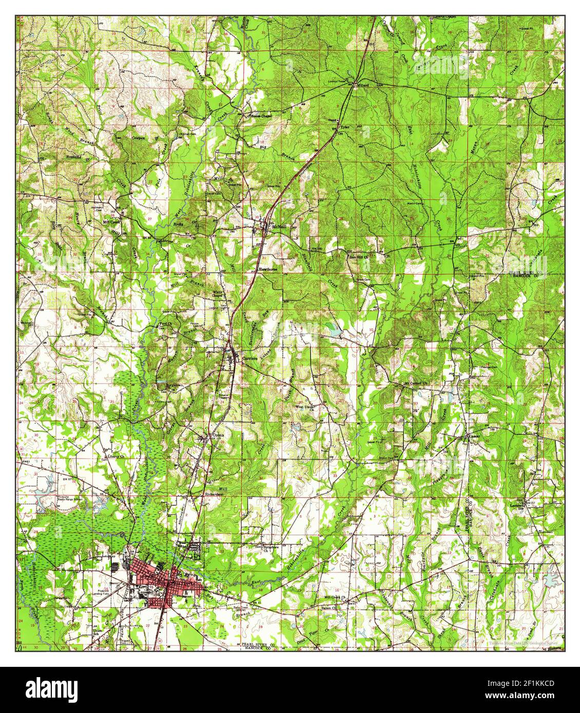 Map of picayune mississippi hires stock photography and images Alamy