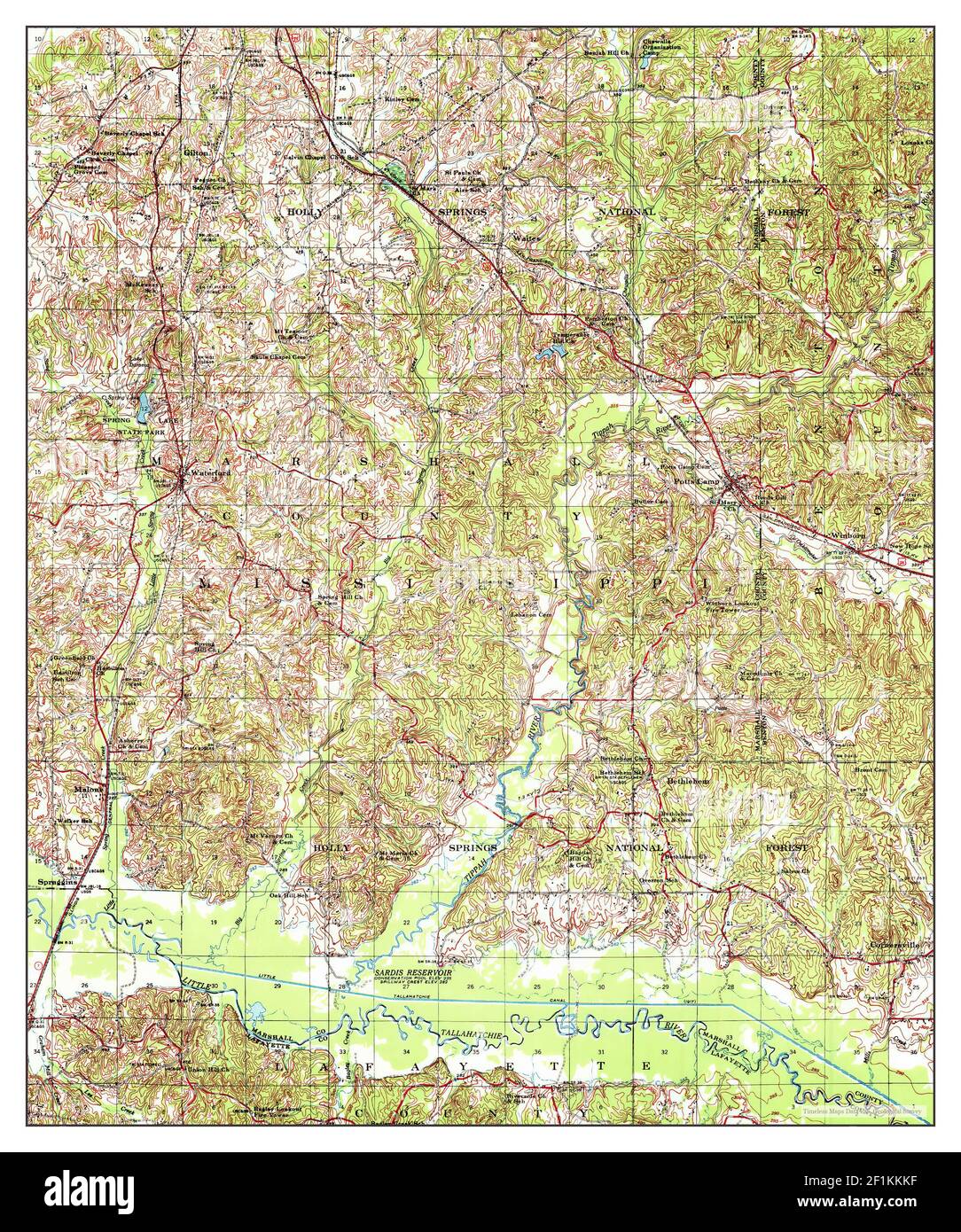 Potts Camp, Mississippi, map 1944, 162500, United States of America by