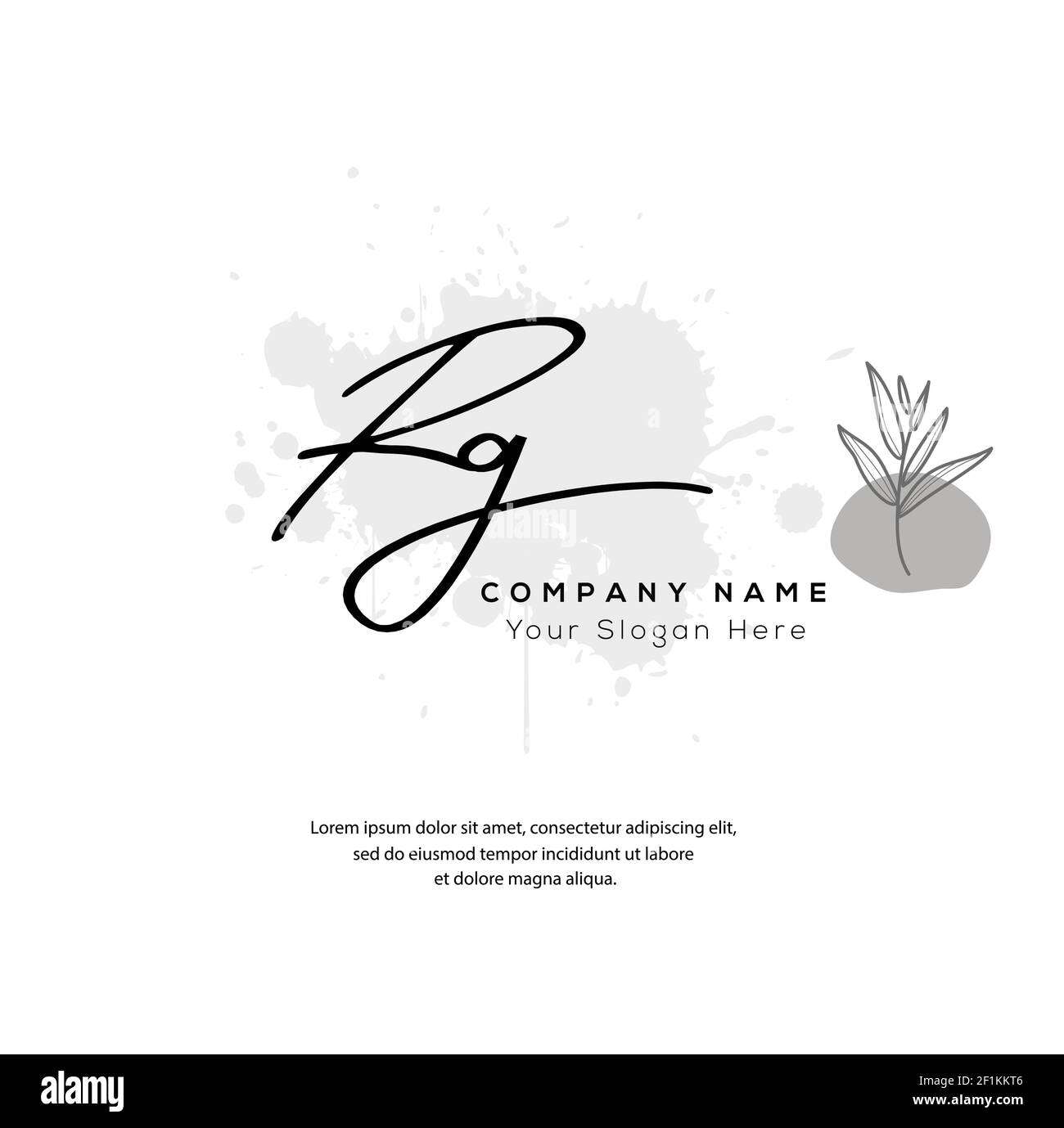 R G RG Initial letter handwriting and signature logo. Beauty vector