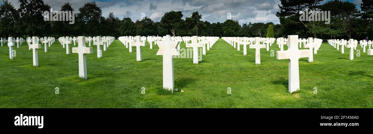 Omaha Beach American Cemetery Panorama Stock Photo - Alamy