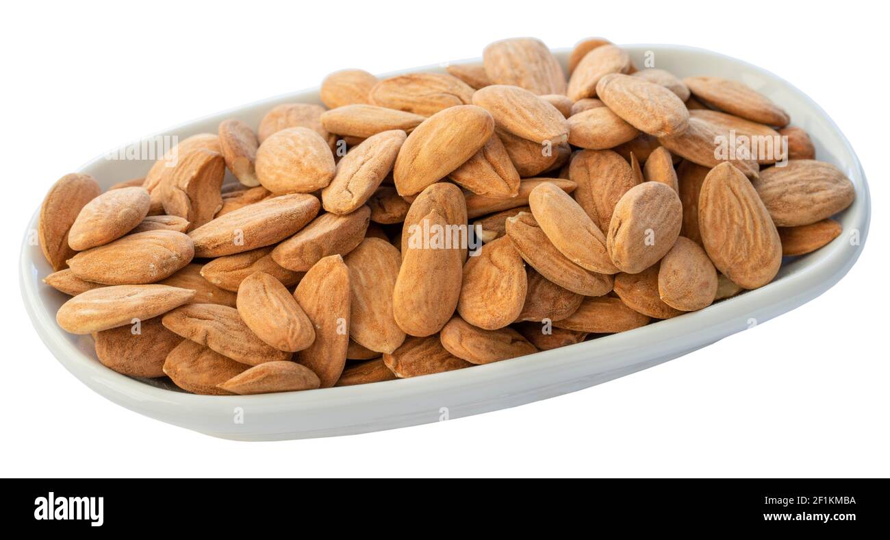 Almond isolated on white background Stock Photo - Alamy