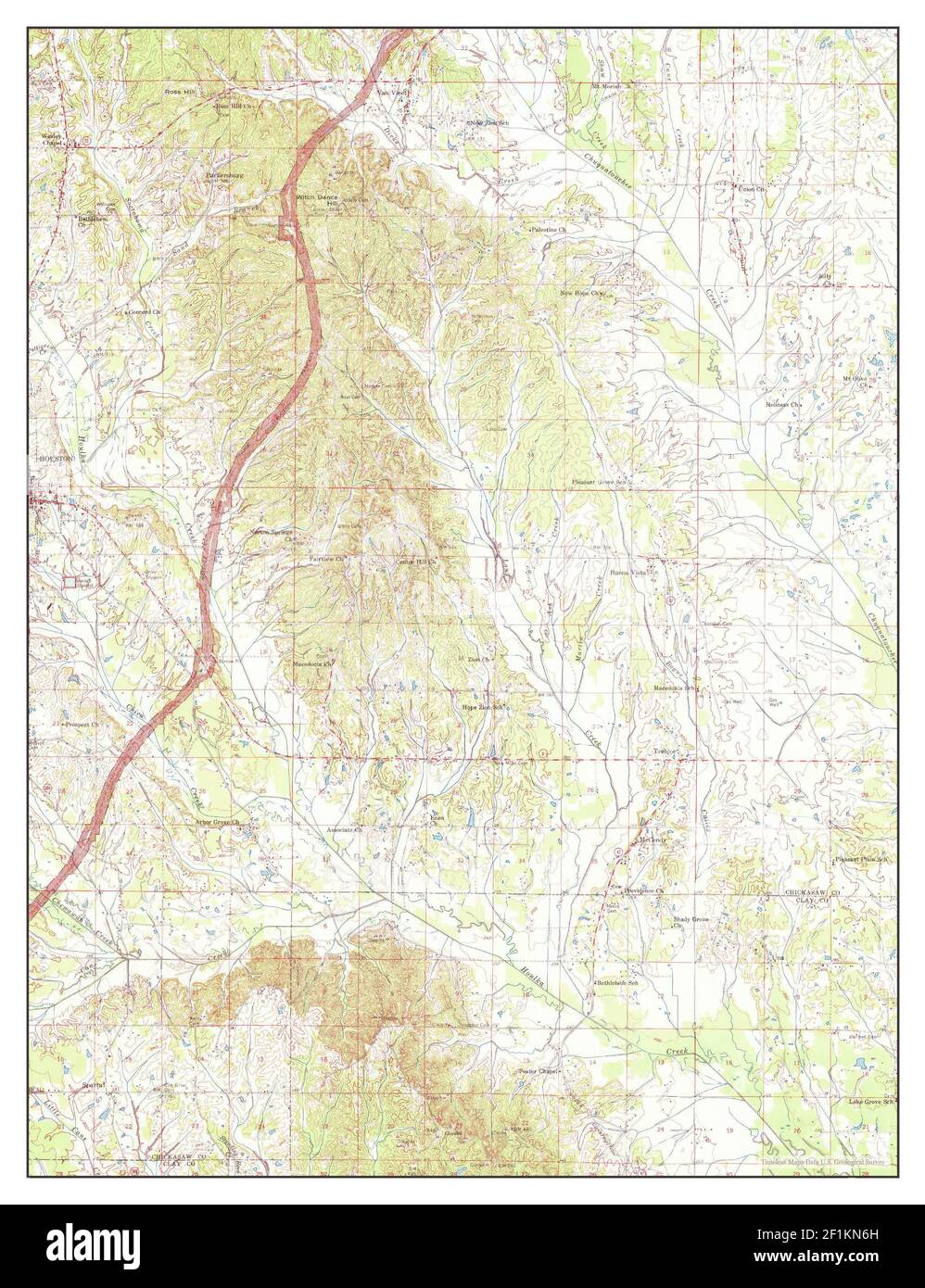 Van Vleet, Mississippi, map 1959, 162500, United States of America by